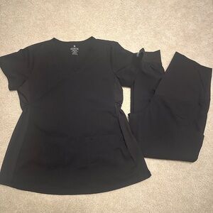 Maternity scrubs med couture scrub set size small black joggers great condition